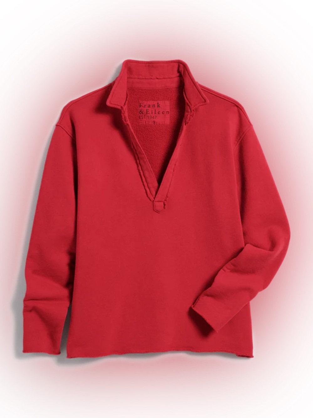 Frank & Eileen Patrick Popover 100% Cotton Crimson Small